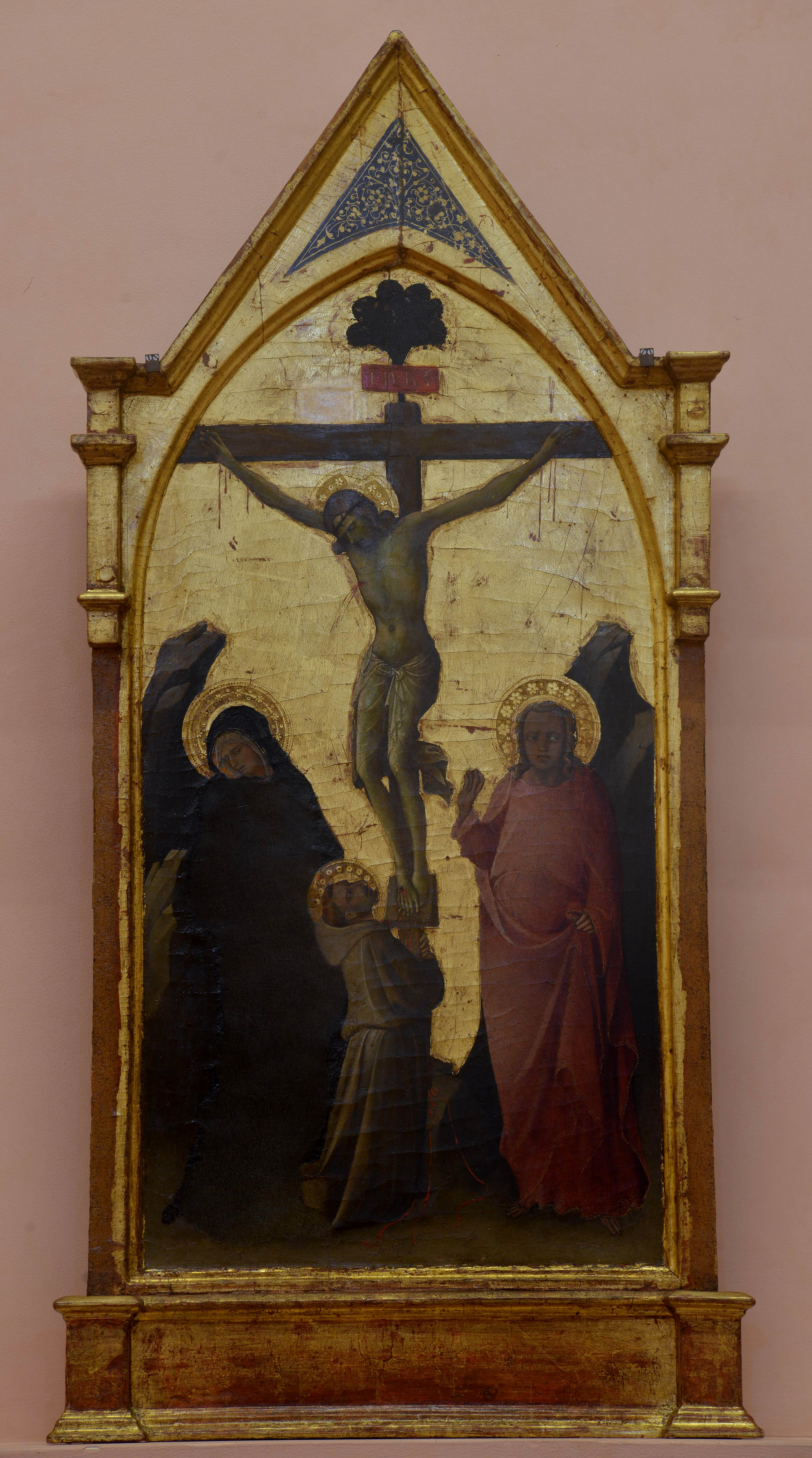 Figura 1- Lorenzo Monaco, Crocifissione con la Madonna, San Giovanni Evangelista e San Francesco, dettaglio San Francesco